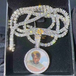 25 mm de diámetro Pass Diamond Tester Iced Out Jewelry Hip Hop Style 10k Real Gold Vvs1 Moissanite Picture Photo Colgante Collar