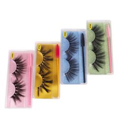 25 mm faux cils avec brosse Faux 3D Mink Eyellash Natural Cross Lashes Extension Curling Dessy Soft Weight Lash Makeup To3810067