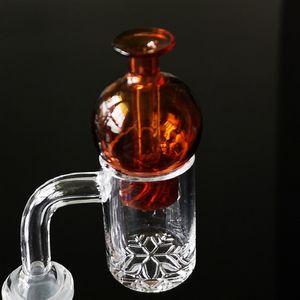 25mm Flat Top Quartz Banger Flocon De Neige Bas 14mm 18mm Verre Quartz Bangers Avec Carb Cap Fumer Accessoires GQB15