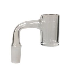 25mm Entièrement Soudé Quartz Banger Bol Côté Bord Biseauté 10mm 14mm 18mm Mâle Femelle 90 Degrés Soudé Sans Soudure Pour L'eau Narguilé Pipe Verre Bubbler Bongs