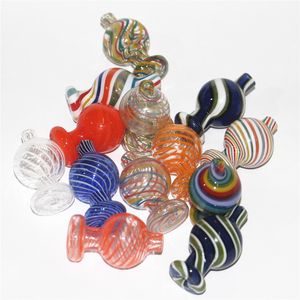 25mm Boule De Verre Carb Cap Dabber avec Bulle De Narguilé Ecigarette Ronde Clear Dabber Caps Universels pour Quartz Banger Fumer Des Conduites D'eau