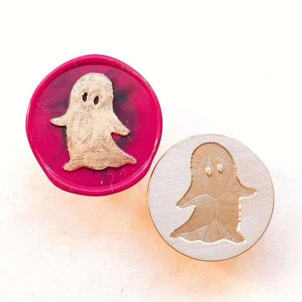 25 mm Happy Halloween Wax Seal Stamps Witch Witch Skull Bat Bat Selling Stamp Head para Festival Happy Halloween Scrapbooking