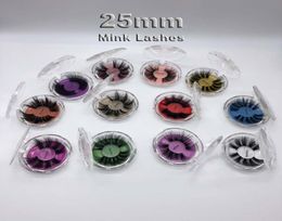 Cils de vison 3D de 25 mm de long 4D 6D 5D grands cils de vison faux cils 12 ensembles 6798308