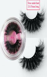 CHEURS DE MINK DE Long de 25 mm de long 3D Faux de vison faux cils Crisscross Wispy Cross Fluffy 22 mm25 mm Lashes Extension Handmade Eye Makeup T1469237