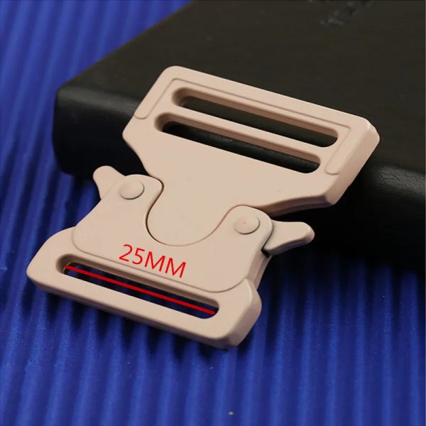 Bebas de liberación lateral rápida de metal de 25 mm para cinturones tácticos de seguridad de la correa táctica clips de equipaje para exteriores de bricolaje