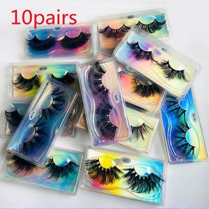 25mm Mink Lashes In Bulk 10/20/30/50/100 Pairs Wispy Natural False Eyelashes 25 Mm Maquillaje Fluffy