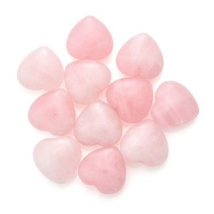 25mm cristal naturel pierre coeur forme ornement artisanat mode Chakra carré aventurine améthyste Rose Quartz pierres charme pour la fabrication de bijoux