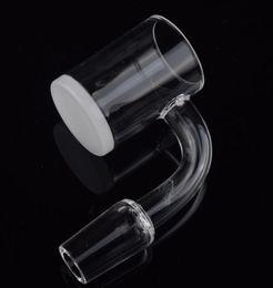25mm OD Flat Top Quartz Banger met 4mm Ondoorzichtige Bodem Gavel quartz nagels 10mm 14mm 18mm Man Vrouw Voor Dab Booreiland