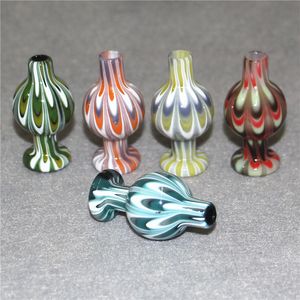 25mm OD Glass Bubble Cap US Cyclone Spinning carb caps pour Hookahs quartz banger nails terp perle bong ash catcher dab rigs