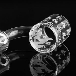 Narguilé 25mm quartz banger clou motif avec 10mm 14mm 18mm mâle famale joint clair pour verre Bong dab rig