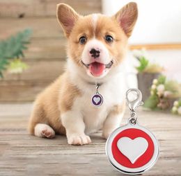 25 mm ronde hart-tags voor huisdieren, honden-ID-tags, tag van zinklegering, gemengde kleur