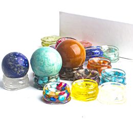 25 mm Silice Moule Resin Freinted Stand Cluster Globe Sphere Egg Spécime d'oeuf Affichage du support pour la décoration de la maison à boule de cristal