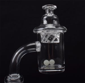 25mm XL Quartz Banger Nail 4mm Bottom Flat Top 10mm 14mm 18mm Domeless Quartz Nails avec Spinning Carb Cap et Terp Pearl