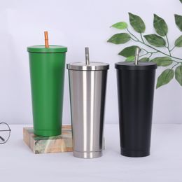 25oz vacuüm geïsoleerde reizen koffiemok roestvrij staal tuimelaar zweetvrije koffie thee beker thermos fles waterfles