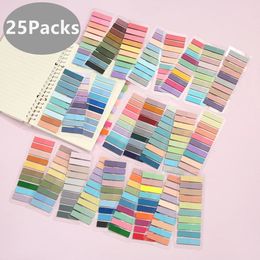 25PACKS / Set Transparent Sticky Notes Auto-Adhesive Bookmarker ANNOTATION LECTURE LECTURE CEAR TAB KAWAII CUPER PAPELERIE 240410