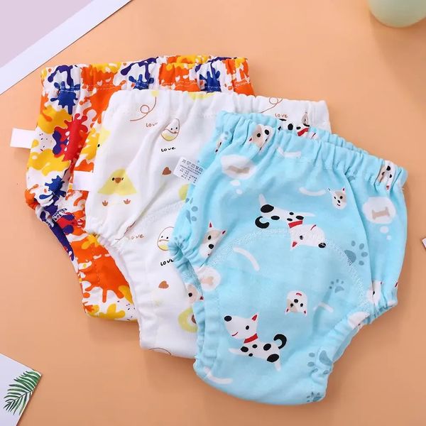 25 pcLot bébé gaze pantalons d'entraînement culottes couches en tissu imperméables réutilisables Toolder couches couches sous-vêtements 240111
