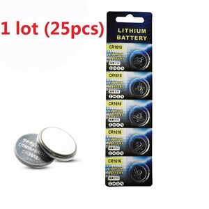 25pcs 1 lot batteries CR1616 3V lithium li ion button battery CR 1616 3 Volt li-ion coin