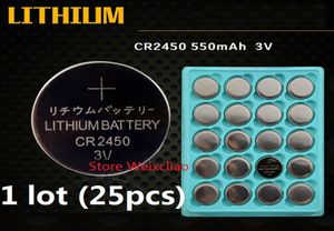 25PCS 1 Lot Cr2450 3V Lithium Li ion Button Cell Battery Cr 2450 3 Volt Liion Coin Battery Batteries Tray Pakket 4984494
