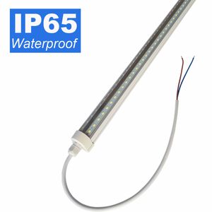 Luces de tubo LED a prueba de agua T8 2 pies 3 pies 4 pies 5 pies 6 pies a prueba de agua en forma de V accesorio led de doble fila para iluminación exterior y más fresca crestech