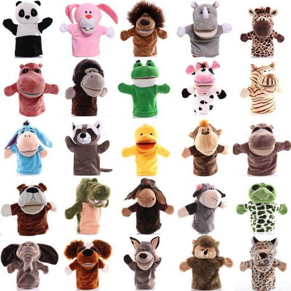 25 pièces 25 cm animaux marionnettes à doigt ensemble en gros éducatif semblant raconter histoire Pulsh poupée enfants enfant Fidget jouets