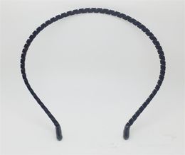 25pcs 5 mm Nouveau ruban couvert en métal en métal Alice Band à cheveux Band Aliceband Black1647005
