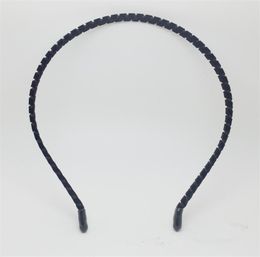 25 pièces 5mm nouveau ruban recouvert de flanelle métal Alice bandeau bandeau cheveux aliceband black1066215