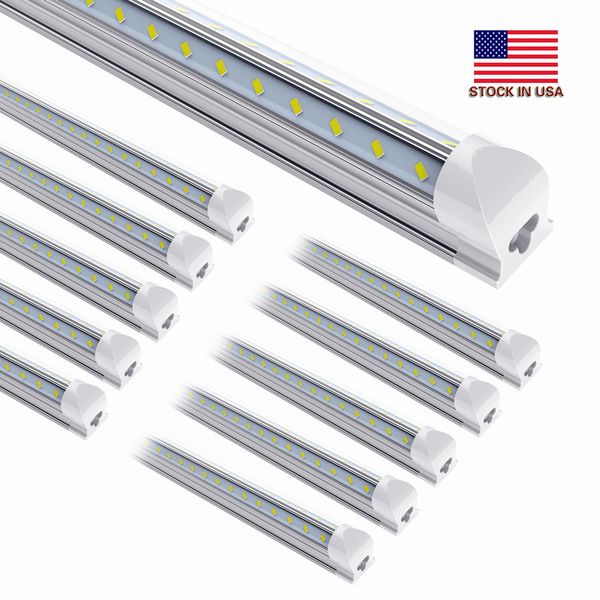 25pcs 8ft 150w, Stock en EEUU + 8Feet Tubos LED Luz 150 Waat Integrated T8 LED Luces Tubo 8 pies Lados Doble 15000 Lúmenes AC 110-240V