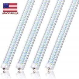 25 pcs 8ft LED -lichtbuizen v vorm 72W 6000K Single Pin FA8 Base T8 T10 T12 LED -fluorescentielampen Vervanging 150W Equivalent