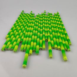 25pcs / sac Biodégradable Bamboo Papier Papée de consommation de bois pour les jus de fête d'anniversaire