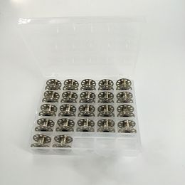 25pcs Vêtements Supplies Household Coil Metal Silver Silver Machine Bobbins Thread Core Core Spools multifonction