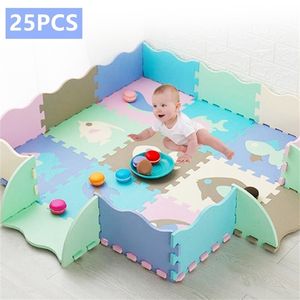 25pcs Kids Toys Eva Children's Mat Baby Baby Mat Zachte tapijten Vloer Speel Mat Puzzel Baby Activity Center Vloeren Crawling Rugs 210402