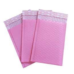 25 pièces rose clair Poly bulle Mailer enveloppe rembourrée auto-scellant sac d'expédition emballage enveloppe à bulles enveloppes d'expédition postale