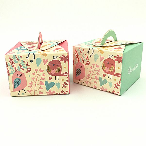 25 pièces beaux oiseaux bébé douche boîte à bonbons boîte de faveur boîte-cadeau souvenirs-bébé-douche fournitures de fête
