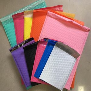 25 pièces enveloppe d'emballage grands sacs enveloppes rembourrées blanc rose noir enveloppes à bulles bulles poly mailer polymailer314F