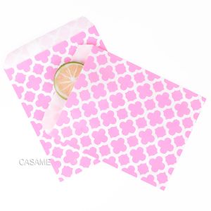 25pcs Paper Sac Flat Wedding Party Favor Candy Sacs-cadeaux Food Packaging Cookie Treat Craft Paper Popcorn Sacs Food Safe Chevron