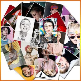 Autocollant rappeur Lil Peep, 25 pièces, Graffiti Style Hip Hop, autocollants pour Skateboard, voiture, moto, vélo, vente en gros, en vrac, DIY bricolage