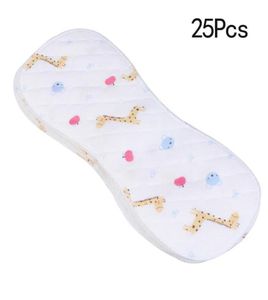 25pcs Herbruikbare Baby Doek Luiers Zachte Pinda Vormige 3 Layer Insert Baby Luier Gebruik Water Absorberend Ademend Luier6920936