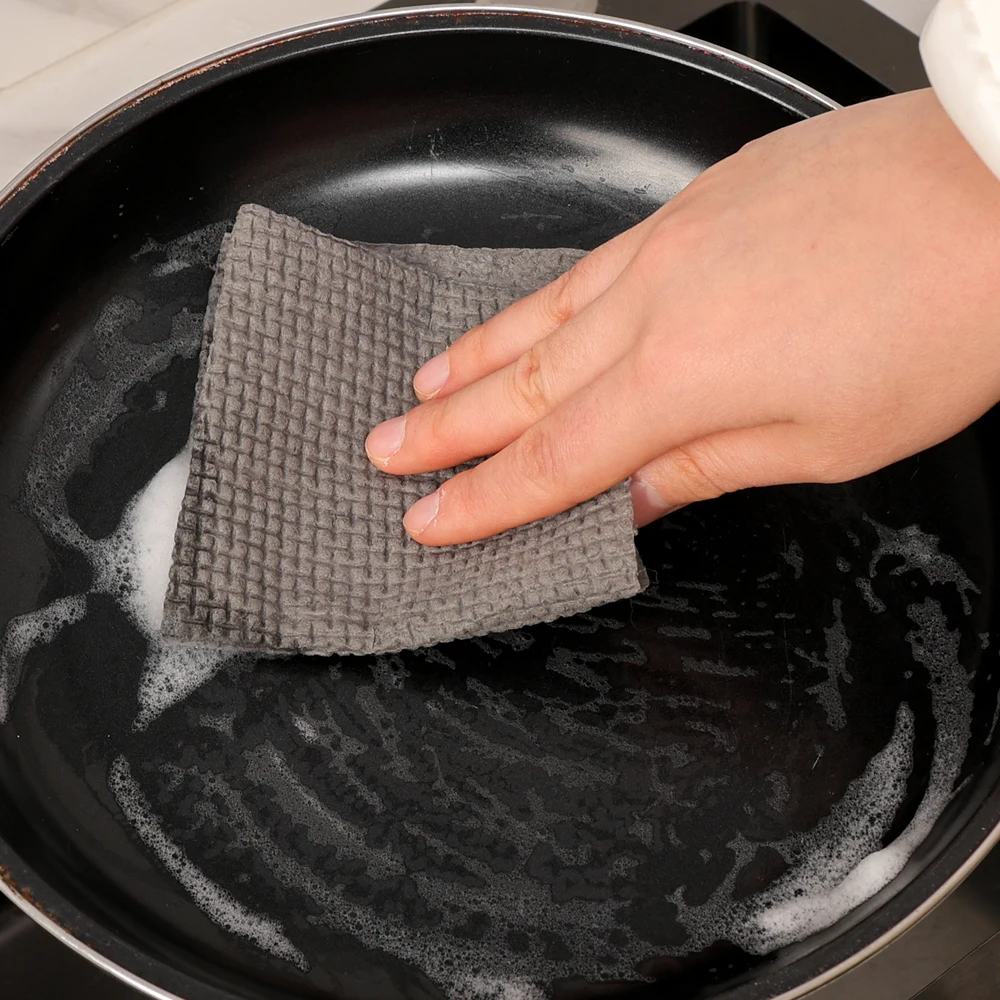 25 piezas/rollo trapos desechables engrosados pañales de platos no tejidos para el hogar