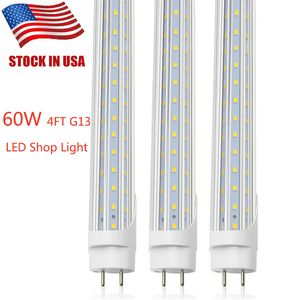 25pcs-T8 Tubos de luz LED 4FT 60W Bombillas LED Luz en forma de D Triple lado 3 filas Bombillas LED de repuesto para accesorio fluorescente de 4 pies