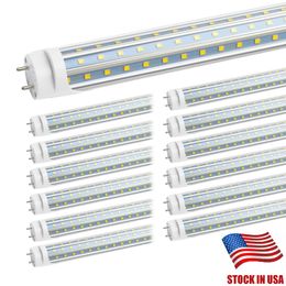 25pcs-T8 Tubes lumineux LED 4FT 60W Tube LED lumières en forme de D Triple côtés 3 rangées LED ampoules de remplacement pour luminaire fluorescent de 4 pieds