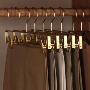 25pcs pantalon cintres GoldSliver vêtements de vêtements en aluminium en aluminium pantalon de robe sans tracet.