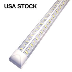 25 pièces Tubes 8Ft Led magasin lumières 8 pieds refroidisseur porte zer Tube luminaire 2 rangée 100 W 10000 lm V forme Tubes fluorescents 189 H