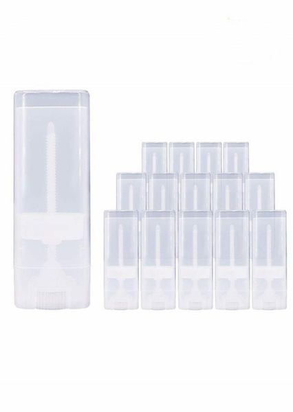 25 uds blanco negro transparente vacío ovalado plano tubos de bálsamo labial plástico sólido Perfume desodorante Stick Containers7694035