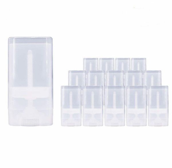 25 uds blanco negro transparente vacío ovalado plano tubos de bálsamo labial plástico sólido Perfume desodorante Stick Containers5944780