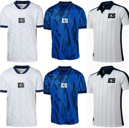 25ème El Salvador Gold Cup Soccer Jerseys 23/24 Accueil Bleu Blanc Blanc National TeamSoccer Chemise À Manches Courtes Personnalisé Football Uniforme Haut