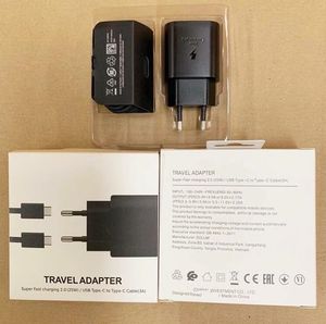 Chargeur PD 25W pour Samsung S23 S22 S21 NOTE Adaptateur de charge ultra rapide USB C PPS Prise de charge rapide US EU avec emballage de vente au détail izeso