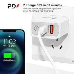 25W PD USB -lader voor iPhone X 7 8 11 12 13 Pro Max Fast Charger Type C voor Samsung A12 A13 A52 A53 A73 Snel oplaadadapterfaste oplaadadapter voor iPhone