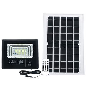 Lámpara Solar de 25W, luz de inundación, iluminación Led Solar para exteriores, luces de jardín, farolas LED, Sensor de luz con control remoto