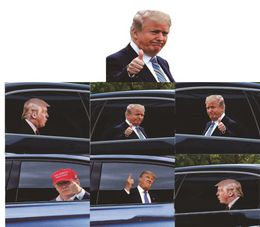 25x32cm Trump 2024 auto sticker banner vlaggen partij benodigdheden Amerikaanse presidentsverkiezingen PVC CARS Window Stickers J0420