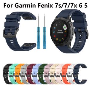 26 20 Correas de 22 mm Correa de reloj de silicona deportiva para Garmin Fenix 6X 6 6S Pro 5X 5 5S 7X 7 7S 3HR enduro/TACTIX DELTA /descent mk1/EPIX Easy Fit Quick Release wirstband